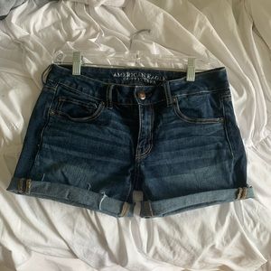 American Eagle Super Stretch Denim Midi Shorts